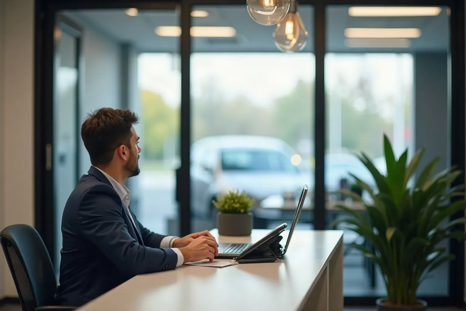Reception desk of a professional office
